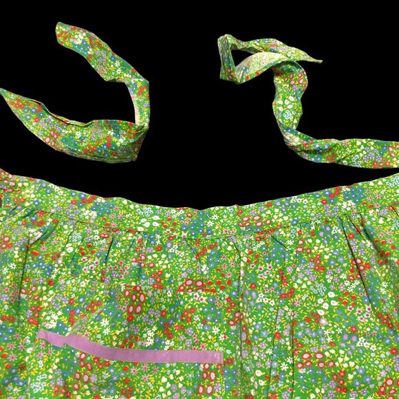 Handmade Waist Apron w/1 front Pocket; Prairie-core; Cottage-core; Peasant Cook - Picture 4 of 6